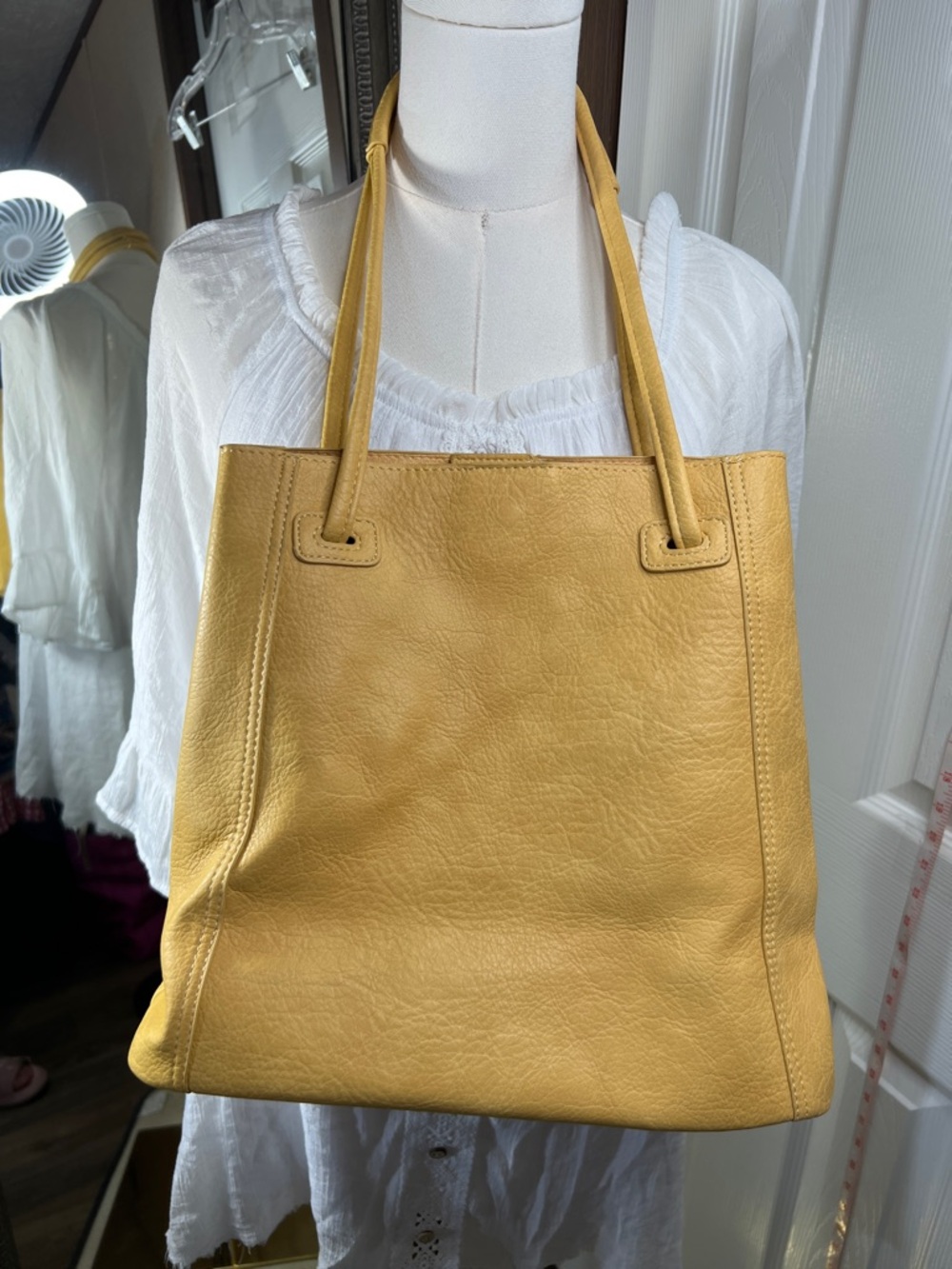 Joy Susan Yellow Leather Tote Bag